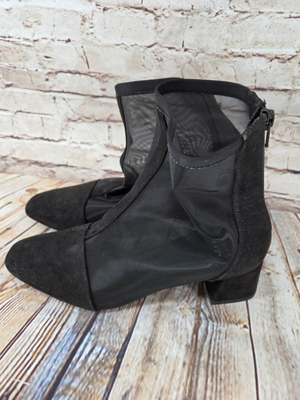 A New Day Black Mesh Boots NEW 8 1/2 Women's